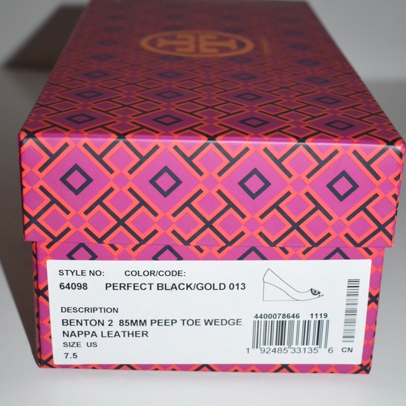 TORY BURCH BENTON 2 85MM PEEP TOE WEDGE - Picture 8 of 10